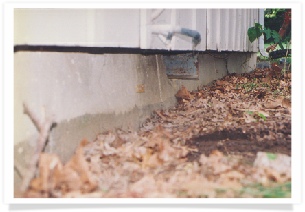 This home is off its foundation.
